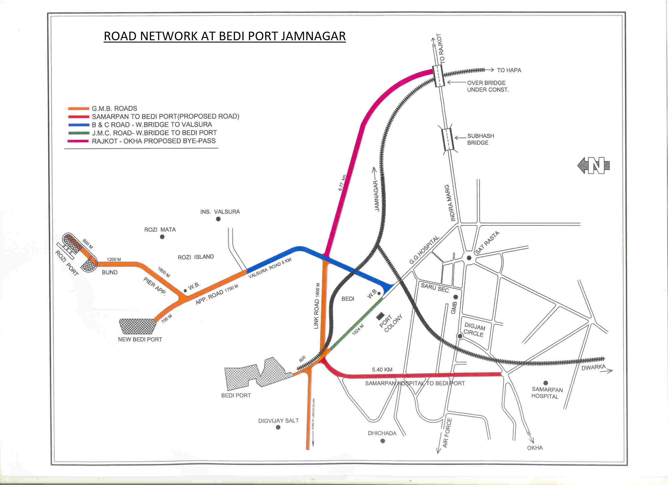 DPR Rajkot Okha Bedi Port Road Network